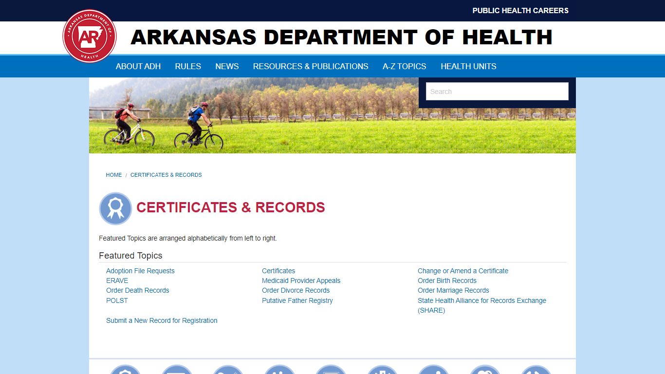 Certificates & Records Arkansas Department of Health